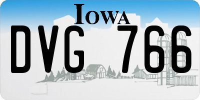 IA license plate DVG766