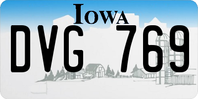 IA license plate DVG769