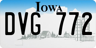 IA license plate DVG772