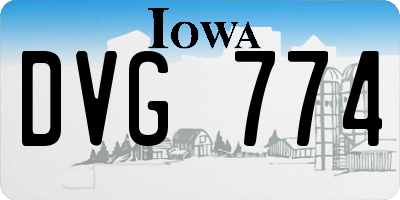 IA license plate DVG774