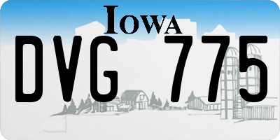IA license plate DVG775
