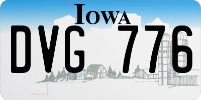 IA license plate DVG776