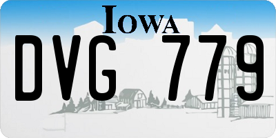 IA license plate DVG779