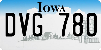 IA license plate DVG780