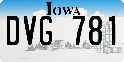 IA license plate DVG781