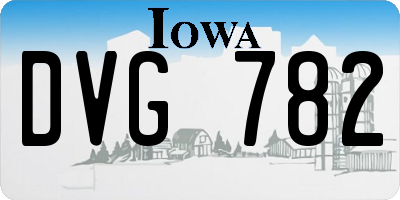 IA license plate DVG782