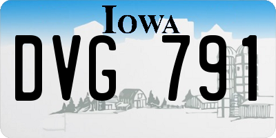 IA license plate DVG791