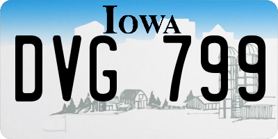 IA license plate DVG799