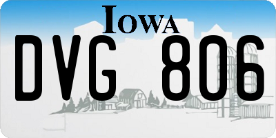 IA license plate DVG806