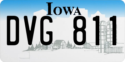 IA license plate DVG811