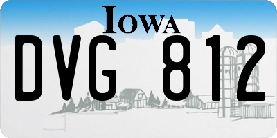 IA license plate DVG812