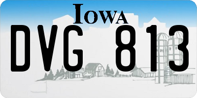 IA license plate DVG813
