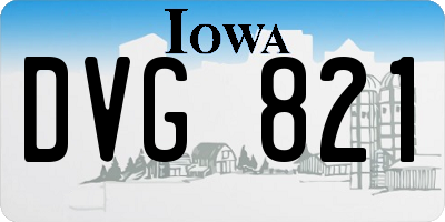 IA license plate DVG821