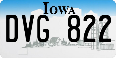 IA license plate DVG822