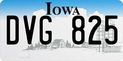 IA license plate DVG825