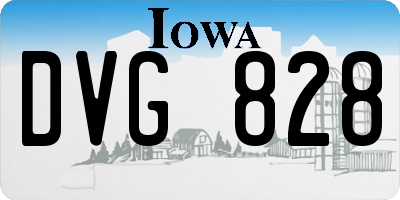 IA license plate DVG828
