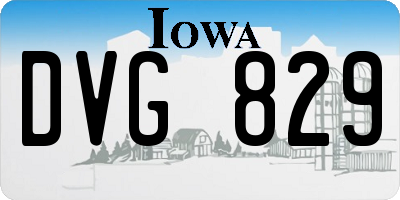 IA license plate DVG829