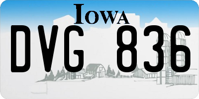 IA license plate DVG836