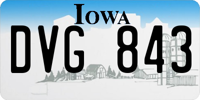 IA license plate DVG843