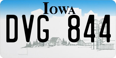 IA license plate DVG844