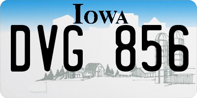 IA license plate DVG856