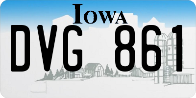 IA license plate DVG861