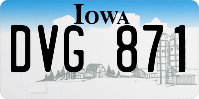 IA license plate DVG871