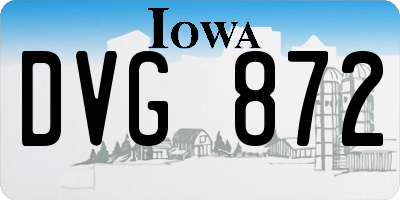 IA license plate DVG872