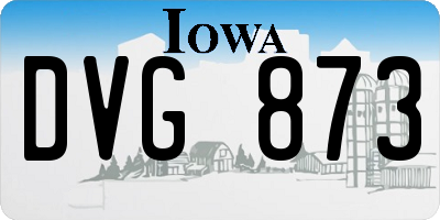IA license plate DVG873