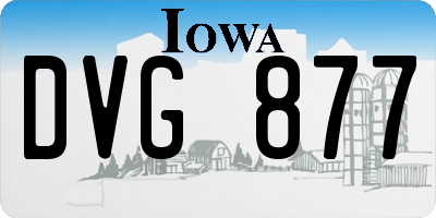 IA license plate DVG877