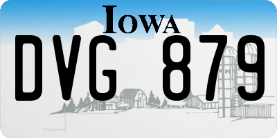 IA license plate DVG879