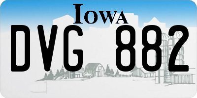 IA license plate DVG882