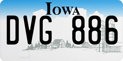 IA license plate DVG886