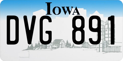 IA license plate DVG891