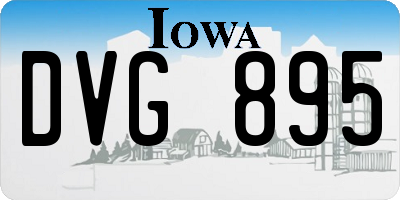 IA license plate DVG895
