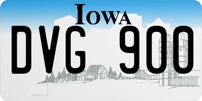 IA license plate DVG900