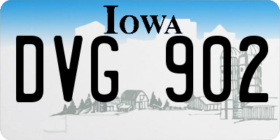 IA license plate DVG902