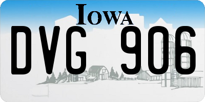 IA license plate DVG906