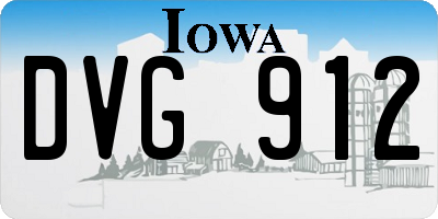 IA license plate DVG912