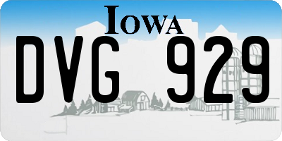 IA license plate DVG929