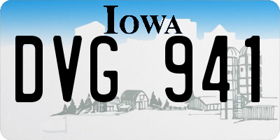IA license plate DVG941