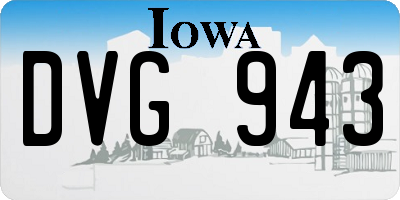 IA license plate DVG943