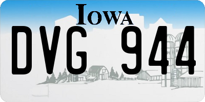 IA license plate DVG944
