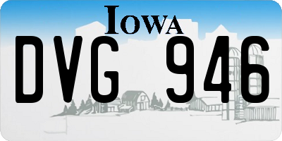 IA license plate DVG946