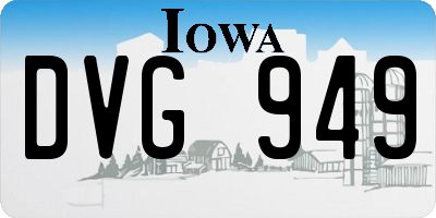 IA license plate DVG949