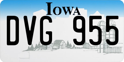 IA license plate DVG955