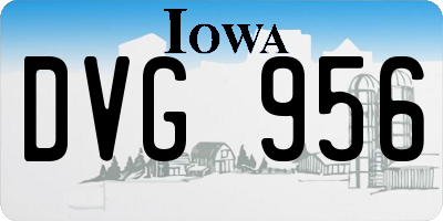 IA license plate DVG956