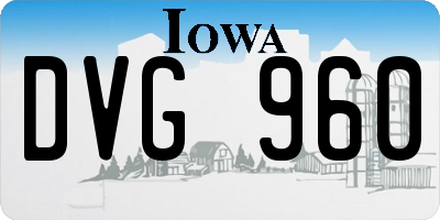 IA license plate DVG960
