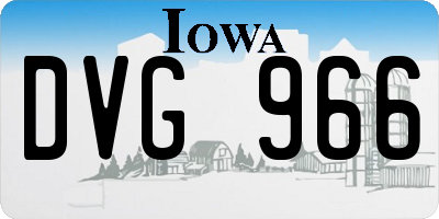 IA license plate DVG966
