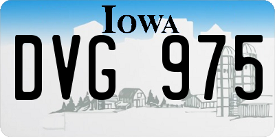 IA license plate DVG975